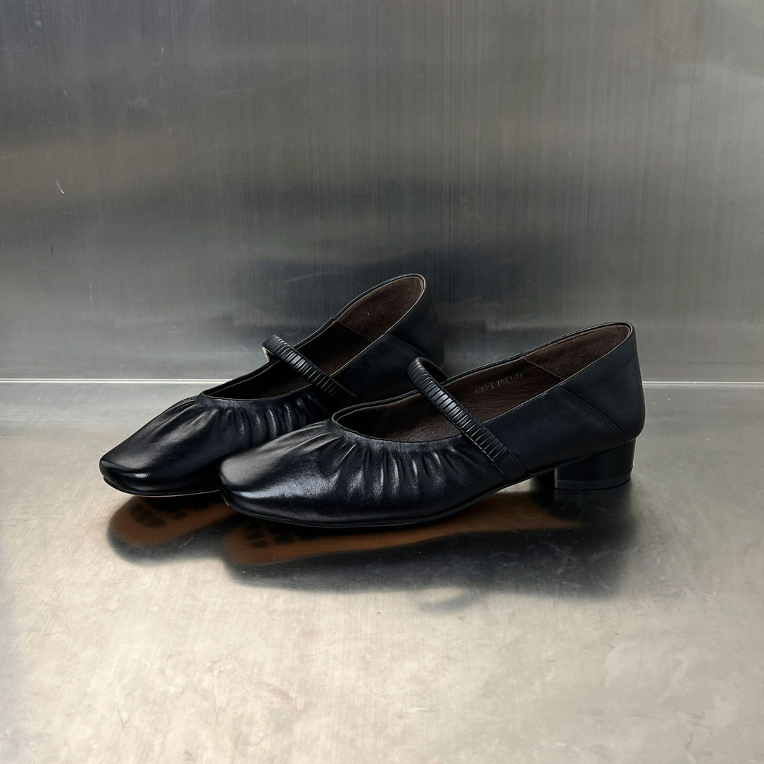 Damen elegante Ballerinas mit modischem Riemen und weich gepolsterter Innensohle EB