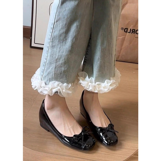 Damen Ballerinas mit verspieltem Schleifen-Design EB