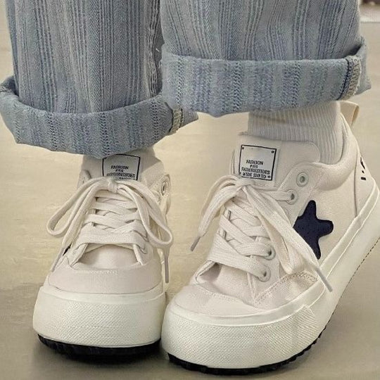 Damen Moderne Sneaker mit stylischem Sternenmotiv und komfortabler Dämpfung EB