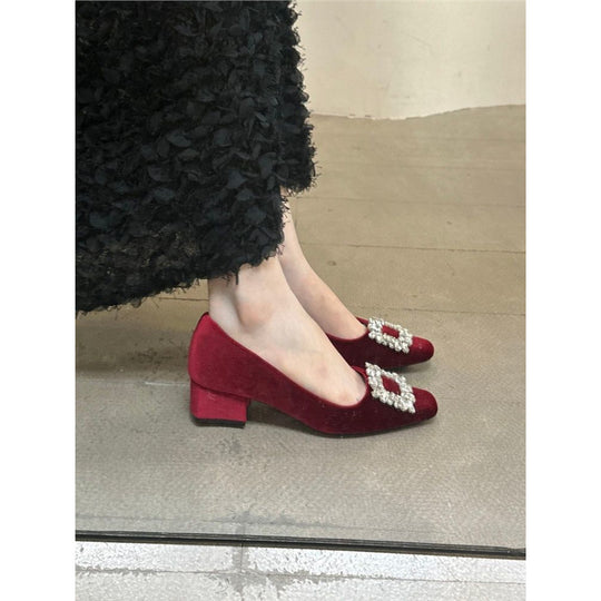 Damen elegante Flachschuhe mit funkelndem Strassbesatz EB