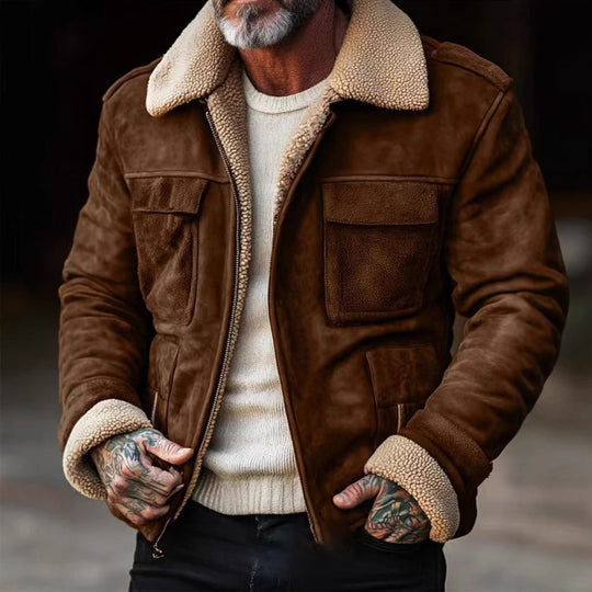 Herren jacke mit weichem Sherpa-Futter EB