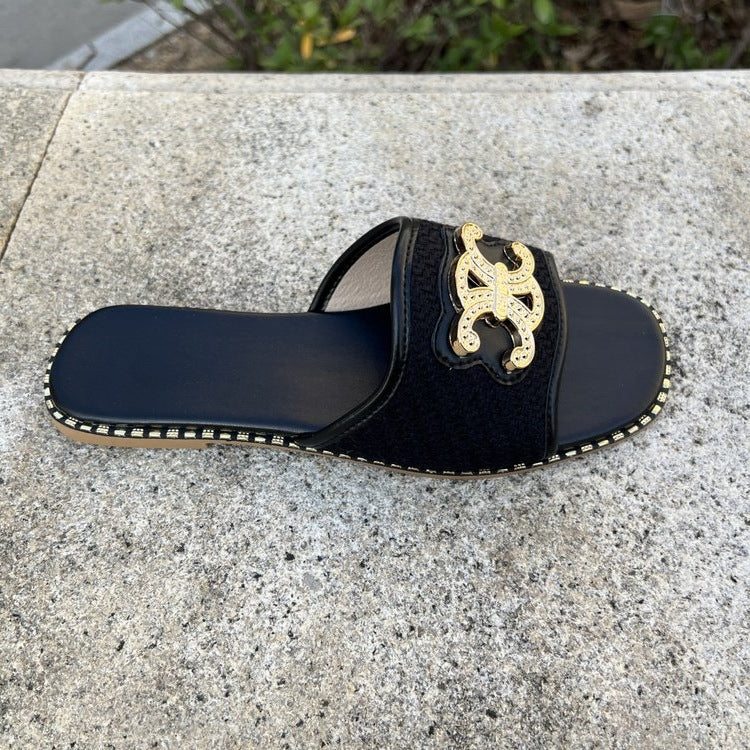 Damen Riemchen-Sandalen mit funkelnder Applikation EB