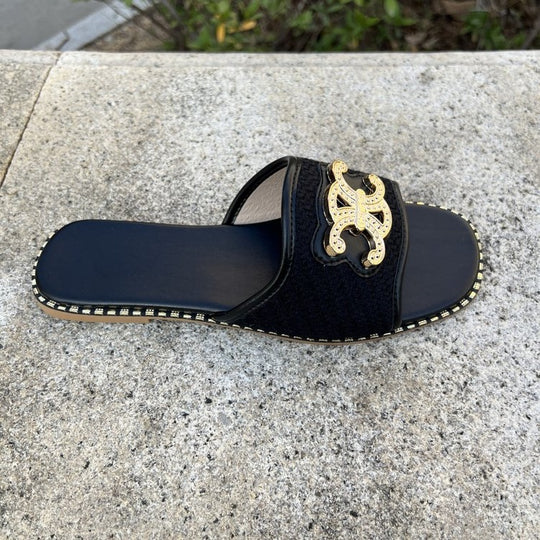 Damen Riemchen-Sandalen mit funkelnder Applikation EB
