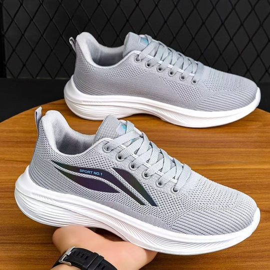 Damen Sportliche Sneakers mit atmungsaktivem Mesh-Obermaterial und flexiblem Design EB