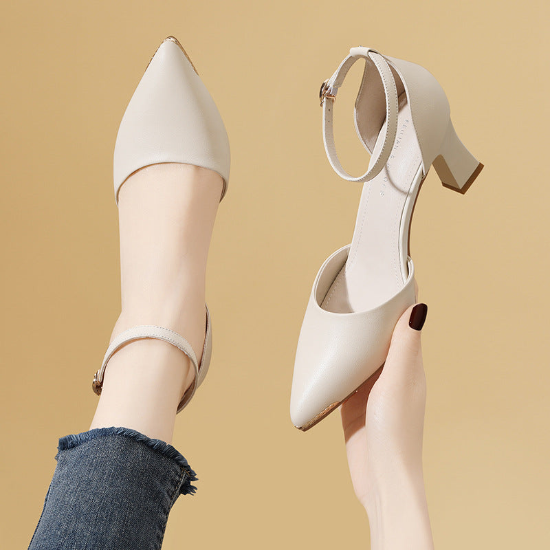 Damen elegante Slingback-Pumps mit modischem Blockabsatz EB