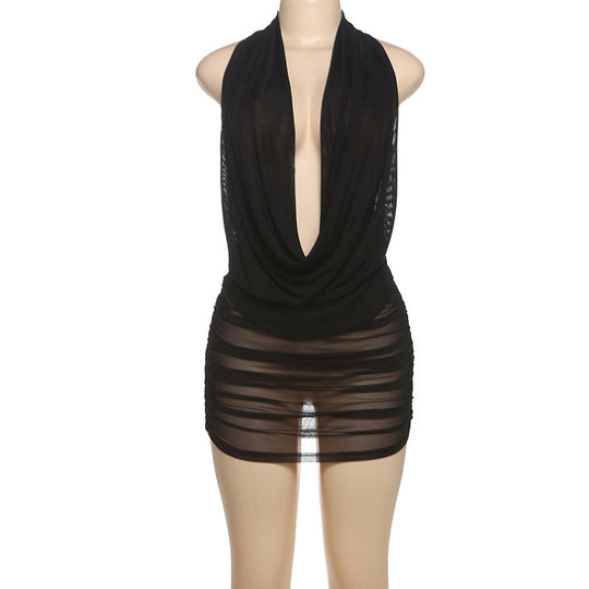 Damen trendiges Wickelkleid EB