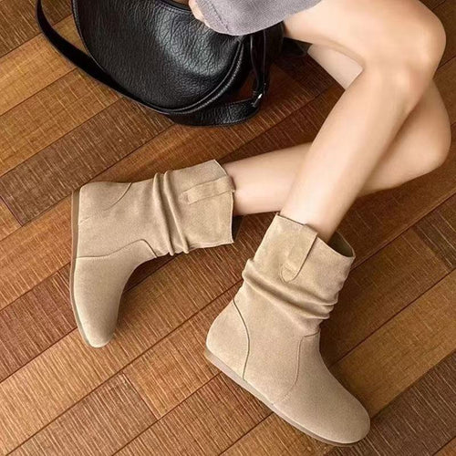 Damen Komfortable Stiefel mit lässigem Schlupfdesign EB