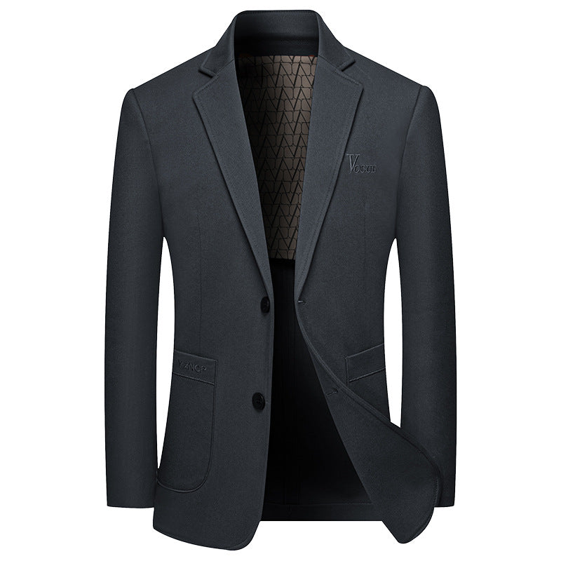 Herren Modernes Einreihiges City-Blazer mit aufgesetzten Taschen und leichter Halbfütterung EB