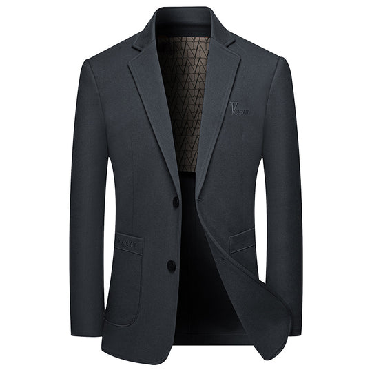 Herren Modernes Einreihiges City-Blazer mit aufgesetzten Taschen und leichter Halbfütterung EB
