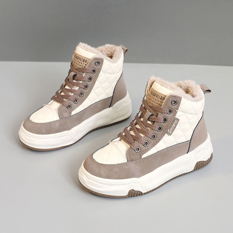 Damen Modische Winter Sneaker mit kuscheligem Innenfutter und robustem Profil EB