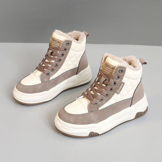 Damen Modische Winter Sneaker mit kuscheligem Innenfutter und robustem Profil EB
