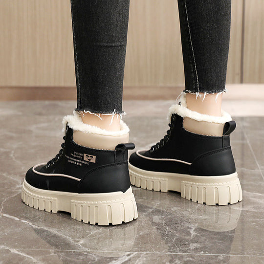 Damen Winterliche High-Top Stiefel mit kuscheligem Innenfutter und robuster Profilsohle EB