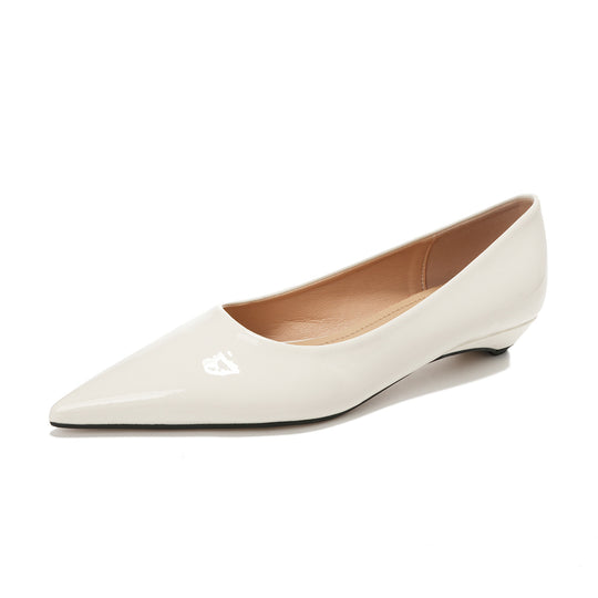 Damen spitze Ballerinas mit glänzendem Lackfinish und elegantem Design EB