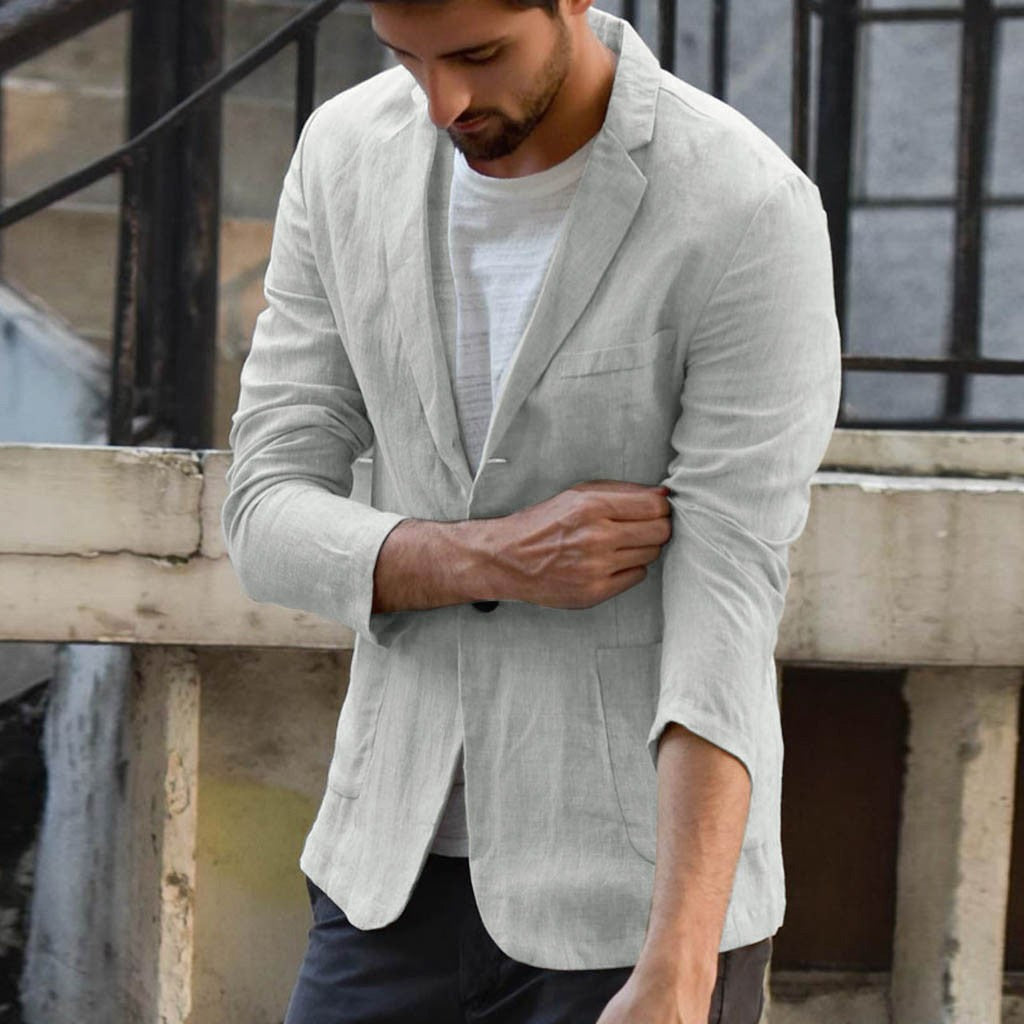 Herren Leinenblazer mit modernem Schnitt und stylischen Details EB