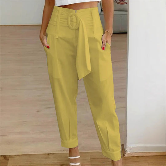 Damen Modische Culotte mit eleganter Schleifenoption EB