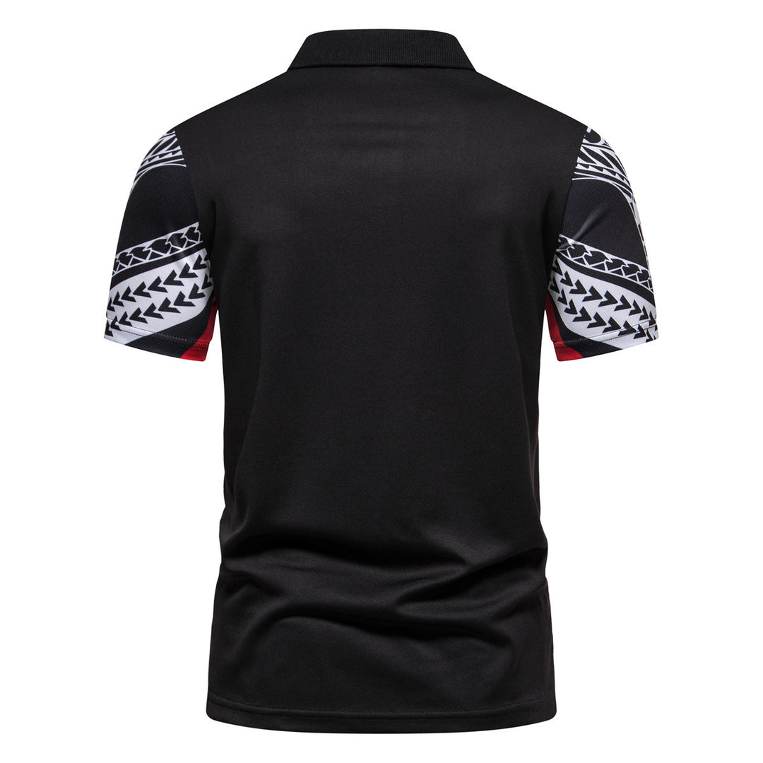 Herren Poloshirt mit modernem grafischen Design und atmungsaktiven Eigenschaften EB