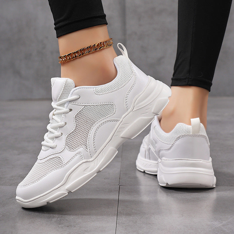 Damen nan moderner Komfort-Sneaker im Retro-Look mit atmungsaktivem Mesh, gepolsterter Ferse und profiliertem Leichtsohlenaufbau EB