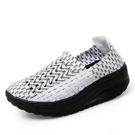 Damen Sportliche Slipper mit atmungsaktivem Netzgewebe und rutschfester Sohle EB