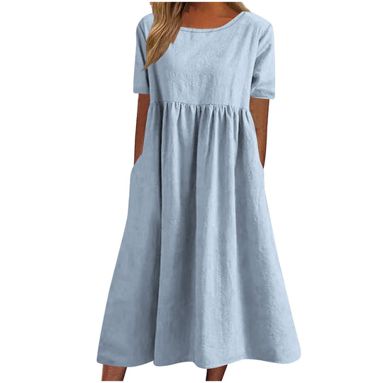 Damen lässiges Maxikleid mit Taschen EB