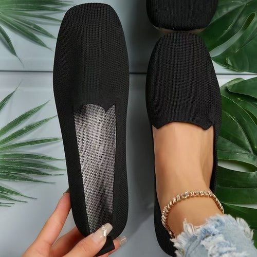 Damen Atmungsaktive Slip-On Ballerinas mit feinem Netzdesign EB