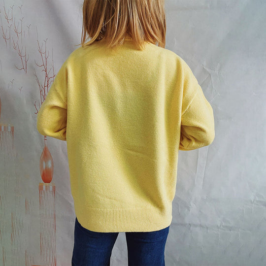 EB | Einfarbiger Warmer Strickpullover Für Alltag