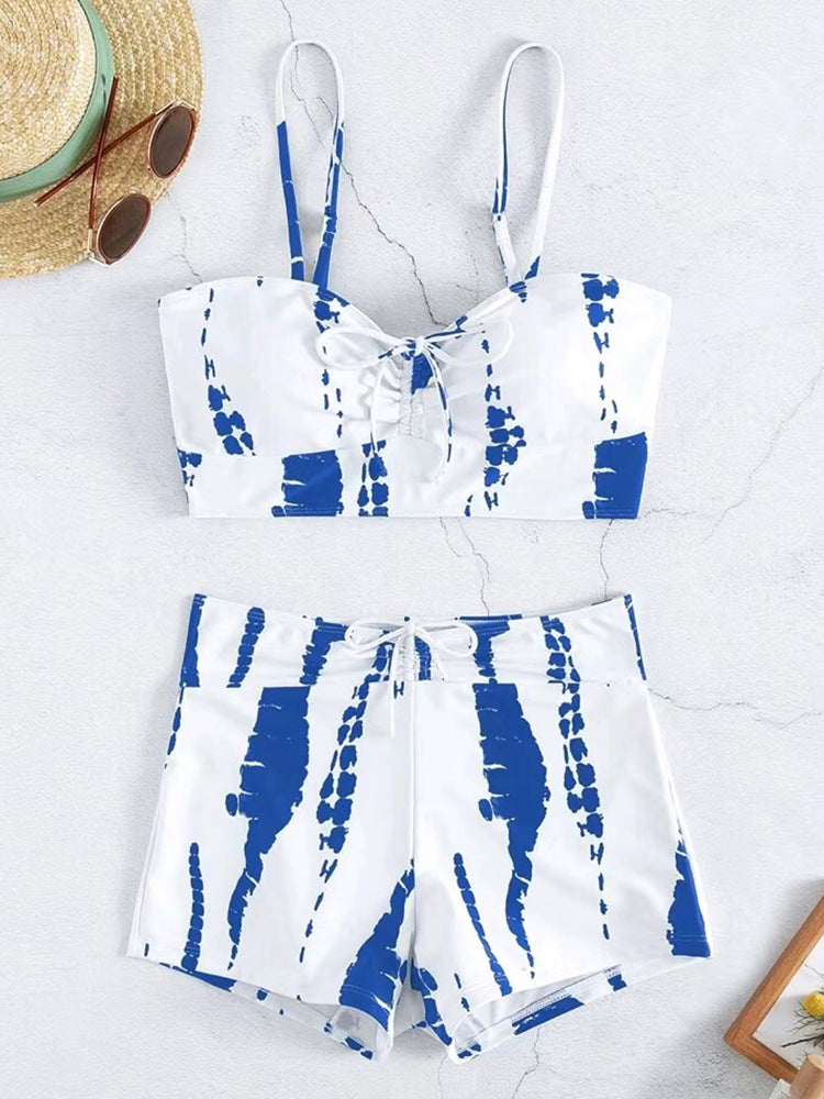 Damen Zweiteiliges Badeoutfit mit verspieltem Knotendesign EB