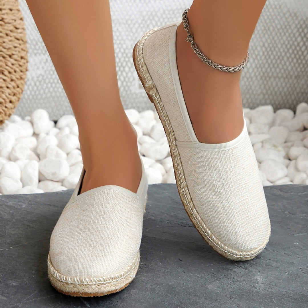 Damen Espadrilles mit elastischem Obermaterial und komfortabler Sohle EB