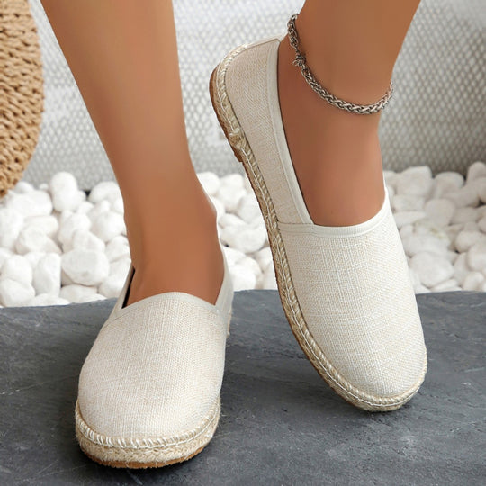 Damen Espadrilles mit elastischem Obermaterial und komfortabler Sohle EB