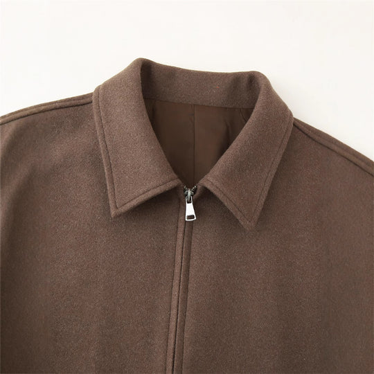 Damen Kurzjacke mit modernem Kragen und praktischen Reißverschluss EB