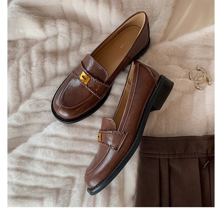 Damen Elegante Mokassins mit modischem Riemendetail EB