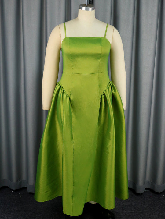 Damen Elegantes A-Linien Maxikleid mit großzügigem Rock EB