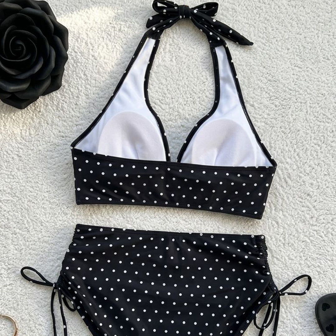 Damen Hochgeschnittener Bikini mit Rüschendetails EB