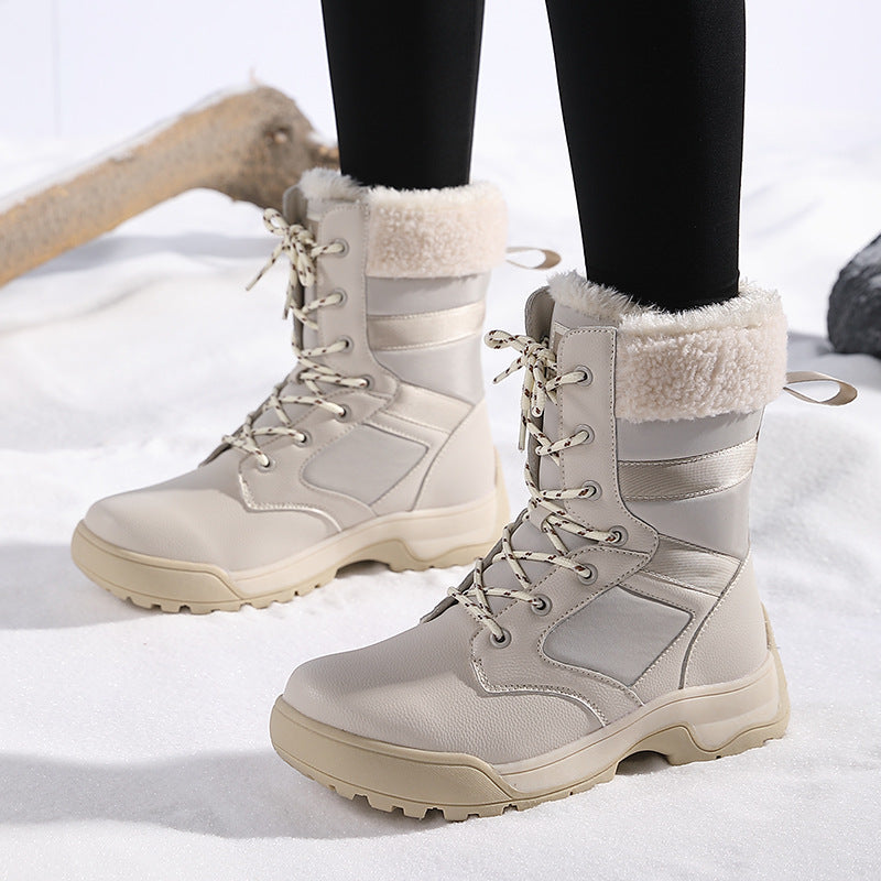 Damen warme Winterstiefel mit isolierender Polsterung und rutschfester Sohle EB