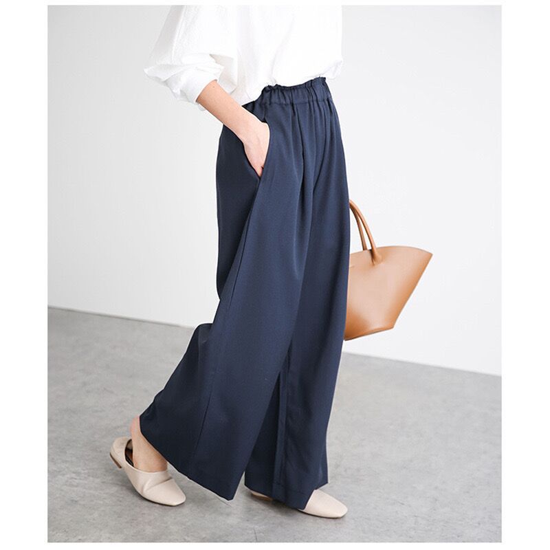 Damen Weite Sommerhose mit modischem Schnitt und hohem Bund EB