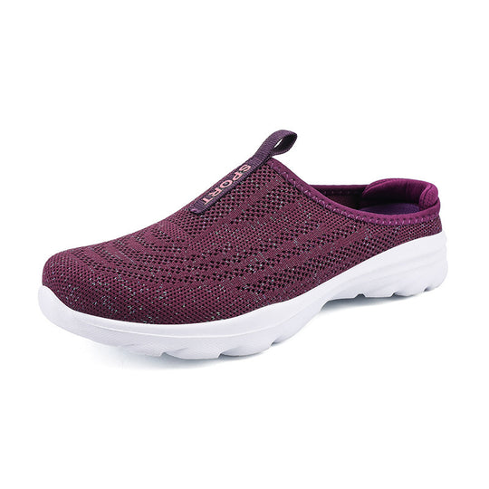 Damen Bequeme Slip-On Freizeitschuhe aus atmungsaktivem Mesh EB