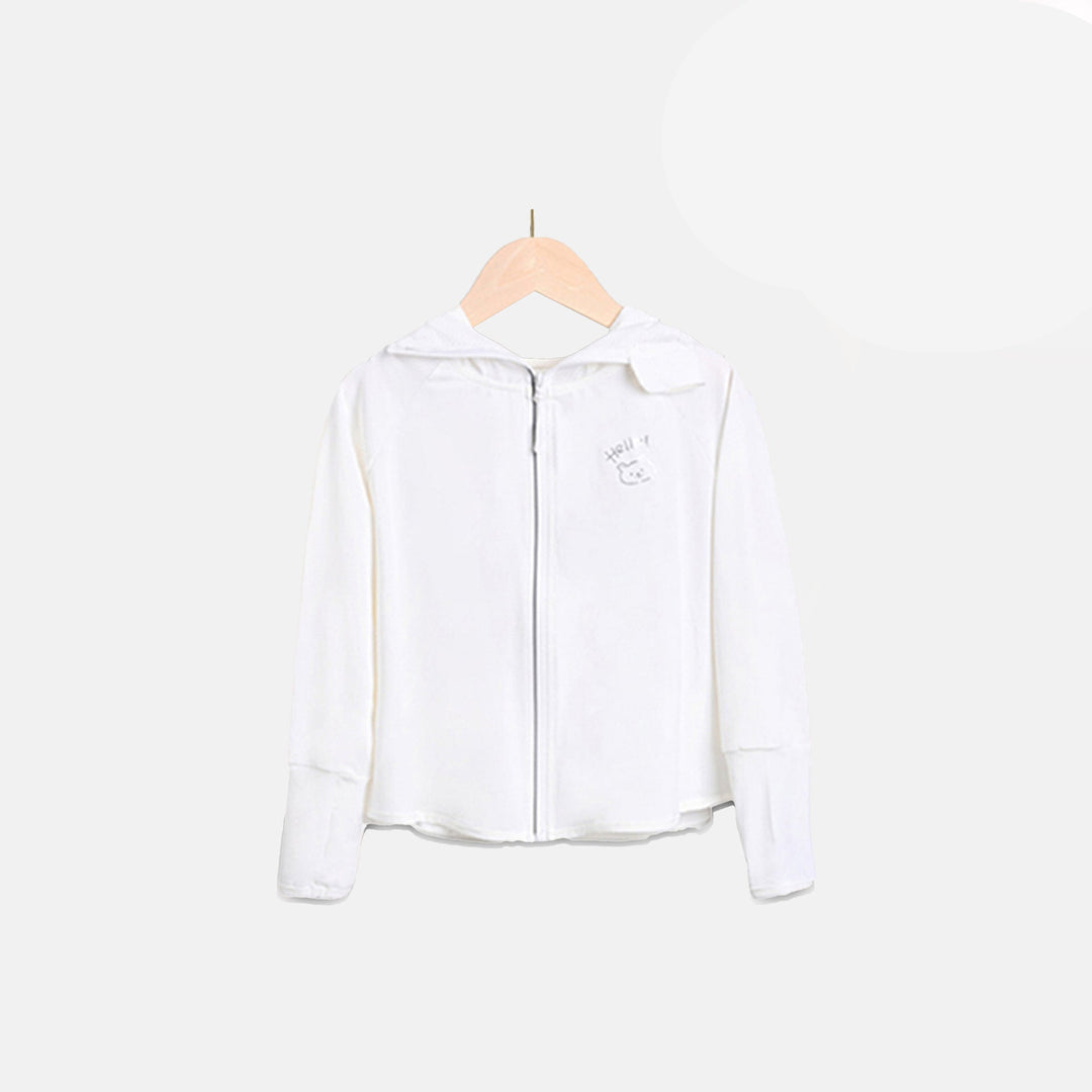 Mädchen Übergangsjacke mit Kapuze und niedlichem Tiermotiv EB