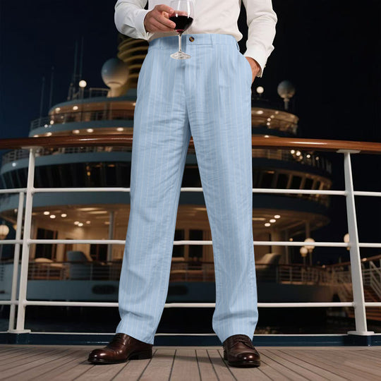 Herren elegante Streifen-Hose EB