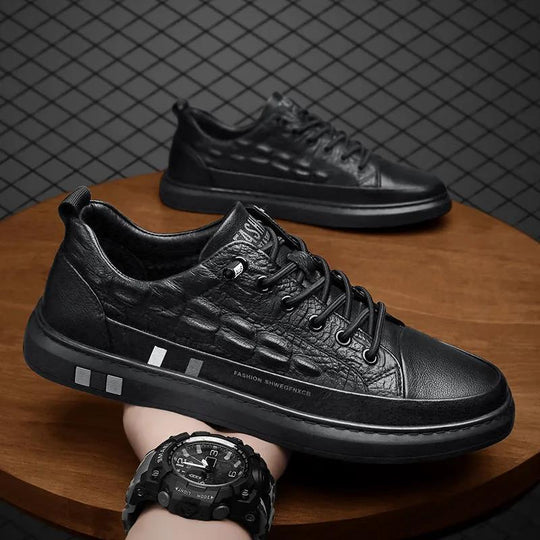 Damen Modische Sneakers mit edlem Schlangenmuster und strapazierfähiger Laufsohle EB