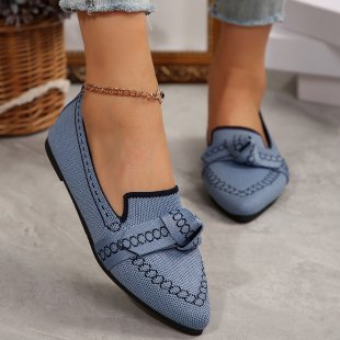 Damen Komfortable Ballerinas mit verspieltem Schleifenakzent EB