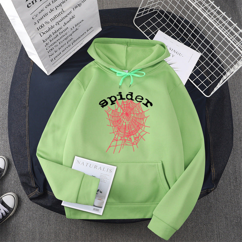 Damen Kapuzensweater mit kreativem Spinnenmotiv EB