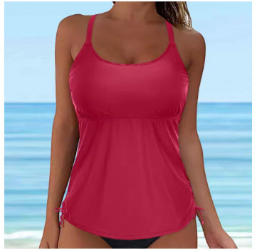 Damen lässiges Tankini-Oberteil mit Schnürung EB