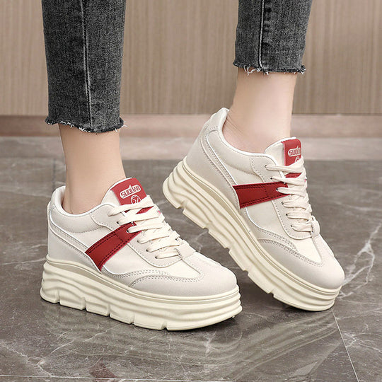 Damen Plattform Sneakers mit modischem Design und bequemer Dämpfung EB