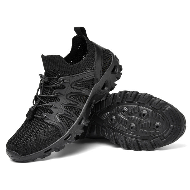 Damen Atmungsaktive Sportschuhe mit elastischem Schnürsystem und rutschfester Sohle EB