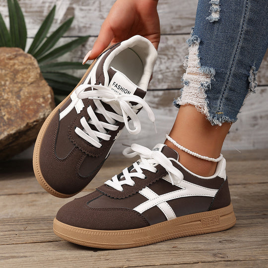 Damen Sneakers im Retro-Design mit hochwertiger Schnürung EB