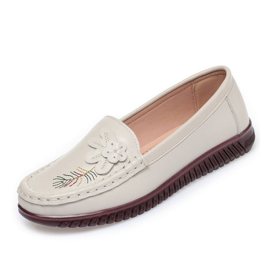 Damen Mokassins mit floralem Design und komfortabler Sohle EB