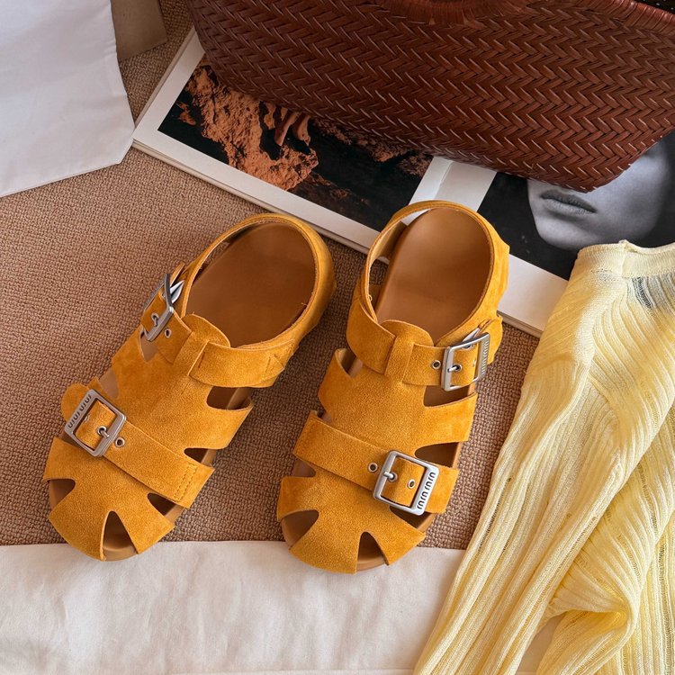 Damen modische Sandalen mit verstellbaren Schnallen und rutschfester Sohle EB