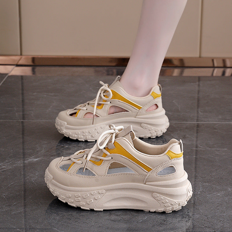 Damen Sneakers mit sportlichem Design und atmungsaktiven Mesh-Einsätzen EB