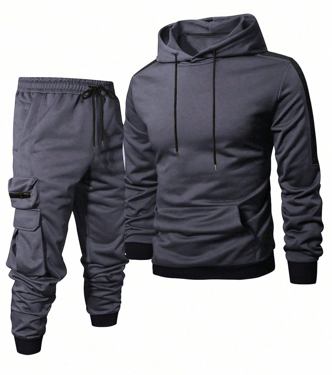 Herren Komfortables Hoodie- und Jogginghosen-Set mit praktischen Taschen EB