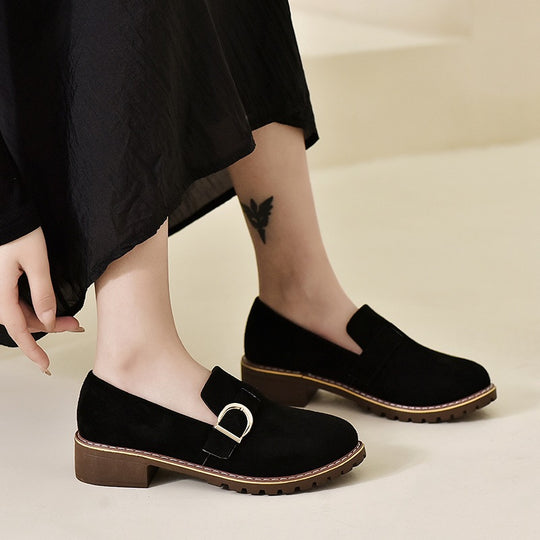 Damen Elegante Mokassins mit geschmackvollem Schnallen-Detail EB