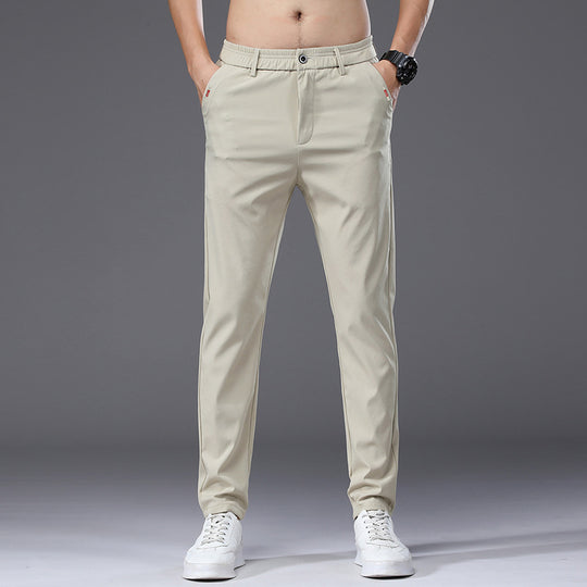 Herren modische und bequeme Chino-Hose mit elastischem Bund EB